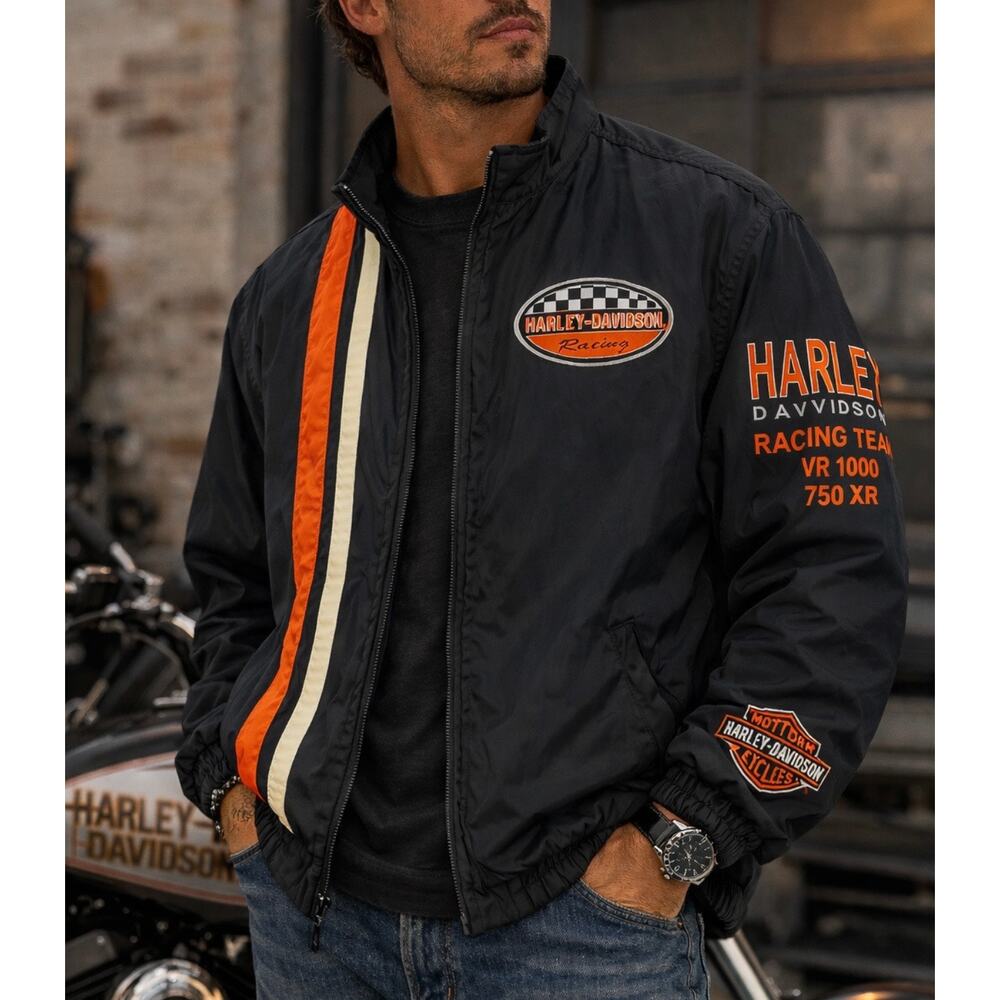 Harley-Davidson Racing Team VR1000 750 XR Windbreaker Jacket Men’s Size Large - Picture 13 of 13